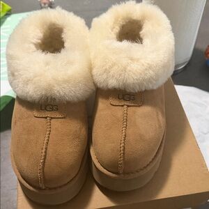 UGG Chestnut Shearling Clogs